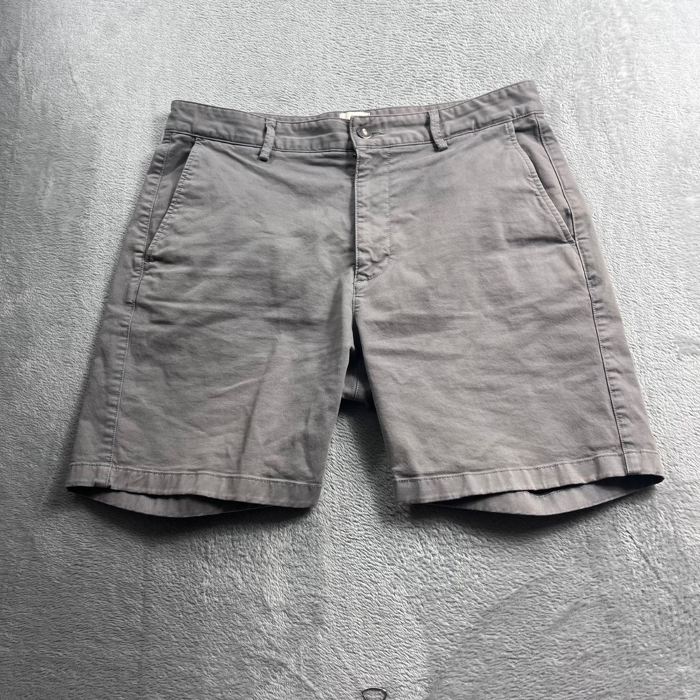 Flint and Tinder 365 Shorts Mens 32 Gray Chino Cotton Stretch 7 Inch Inseam